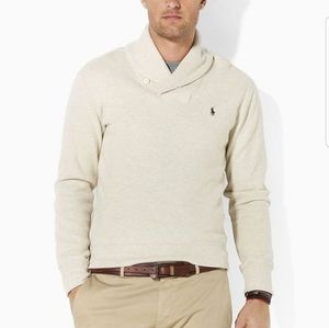 Polo By Ralph Lauren Cream Shawl Collar 